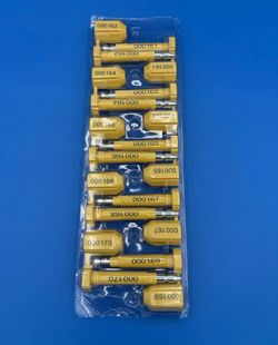 10 Pcs Snap Lock High Security Truck Container Bolt Seals Yellow Tamper Evident