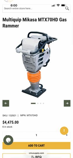 Multiquip Mikasa MTX70HD Gas Rammer