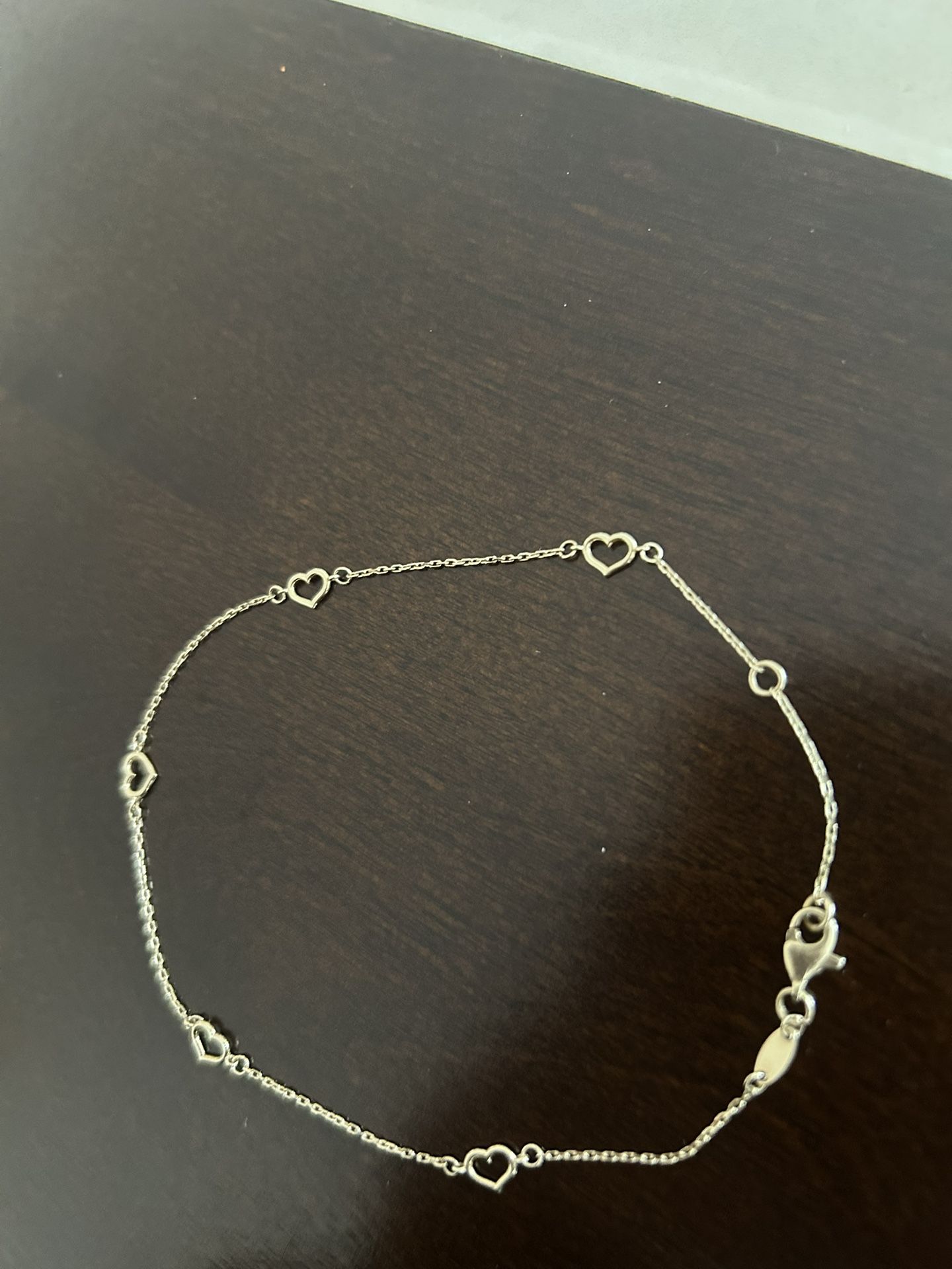 Real 10k Gold Heart Anklet