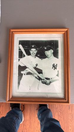Framed Vintage New York Yankees Black & White Photo