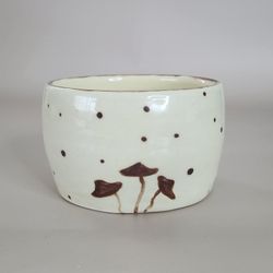 Handmade Ceramic Succulent Planter - Mushroom Design - New