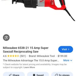 Mint condition jim milwaukee super Sawzall 