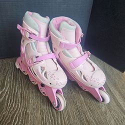 Pink Rollerblades Adjustable Size Youth 1-4 In Line Skates