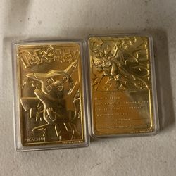 pokemon gold cards for sale Stolas Gold Plated Metal Collectible Card *FINAL SALE* main image 1