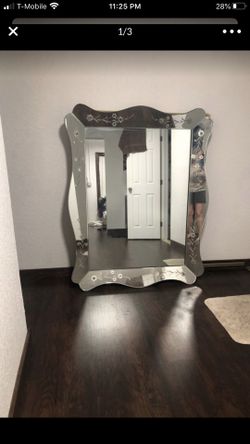 Large heavy vintage mirror