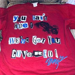 Jimmy Z "You Can't Hide" Red Graphic T-Shirt