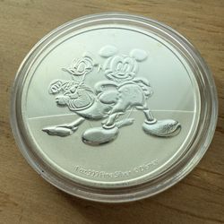 2023 Niue Disney MICKEY MOUSE & DONALD DUCK 🦆 1 Oz Silver Coin $2🔥 