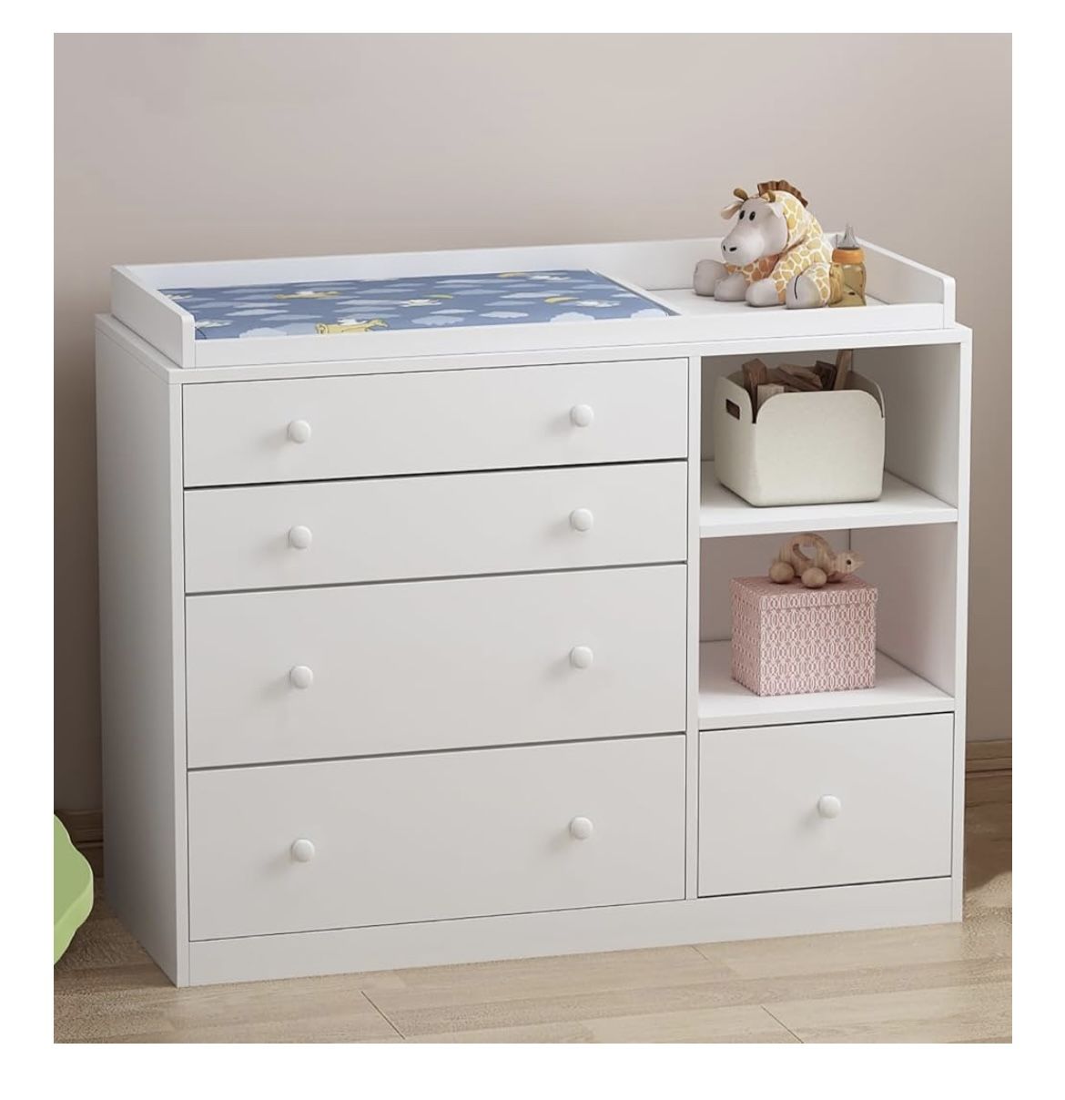 White Nursery Changing Dresser