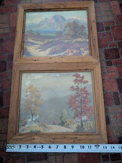 Antique vintage 1950s-1960s painting  pictures in frame . If listing is up it's available.