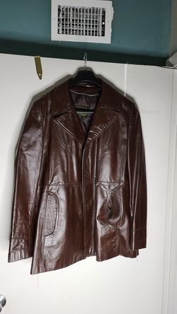 Brown leather jacket