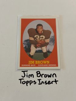 Jim Brown Cleveland Browns Hall of Fame RB Topps Short Print Insert Card.