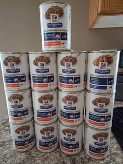 13 cans of Hill's prescription diet Z/D dog food