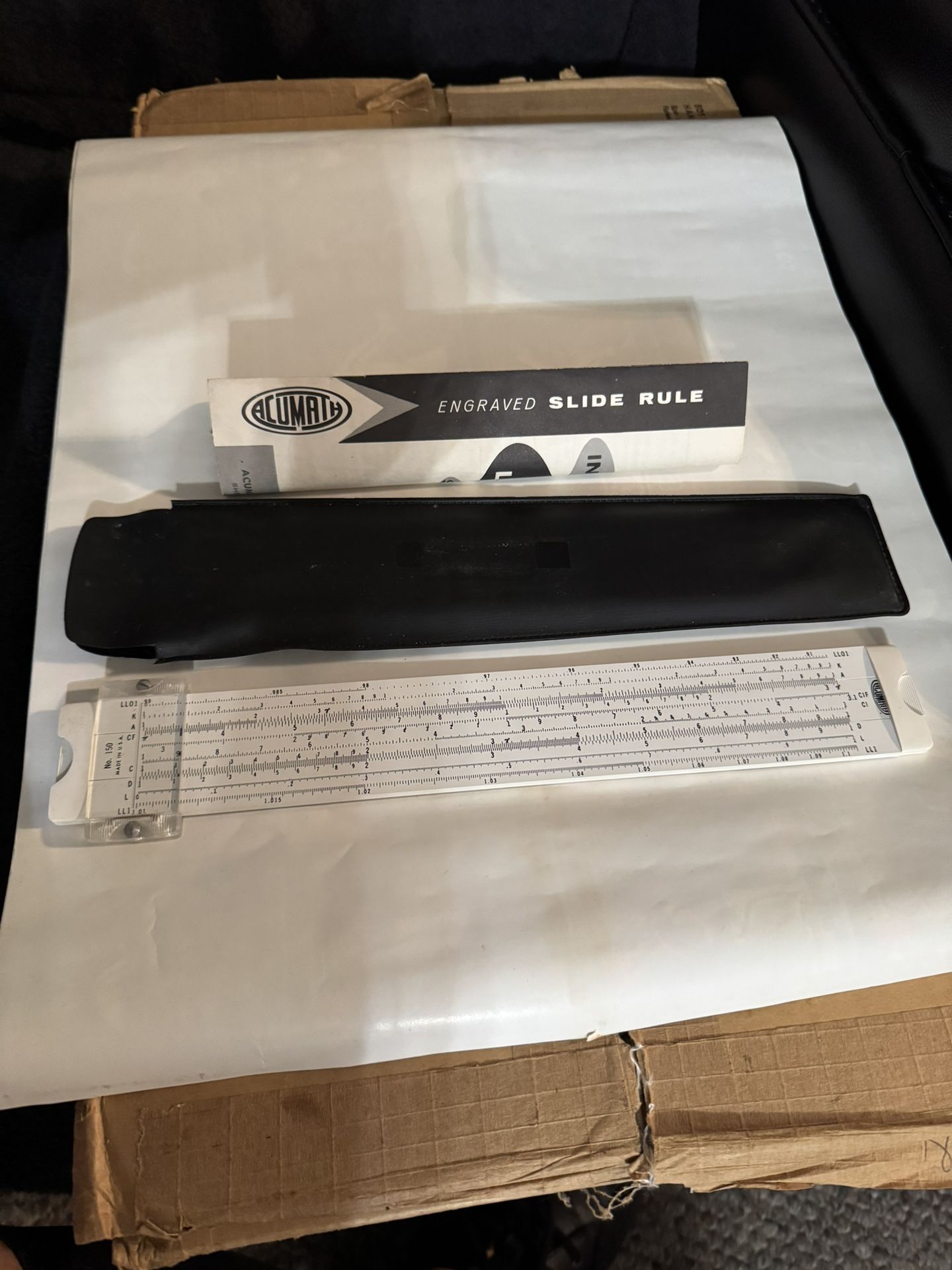 Vintage Amat’s 400 Slide Rule With Case