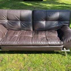 Faux Leather Reclining Sofa