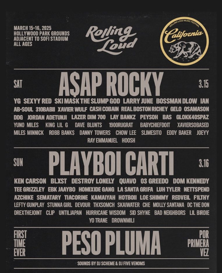Rolling Loud 2025 2 Wrist Banda GA