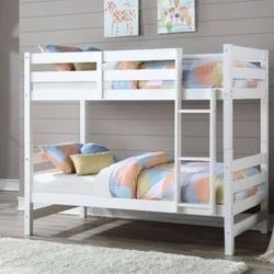 Brand New White Twin/Twin Bunk Bed
