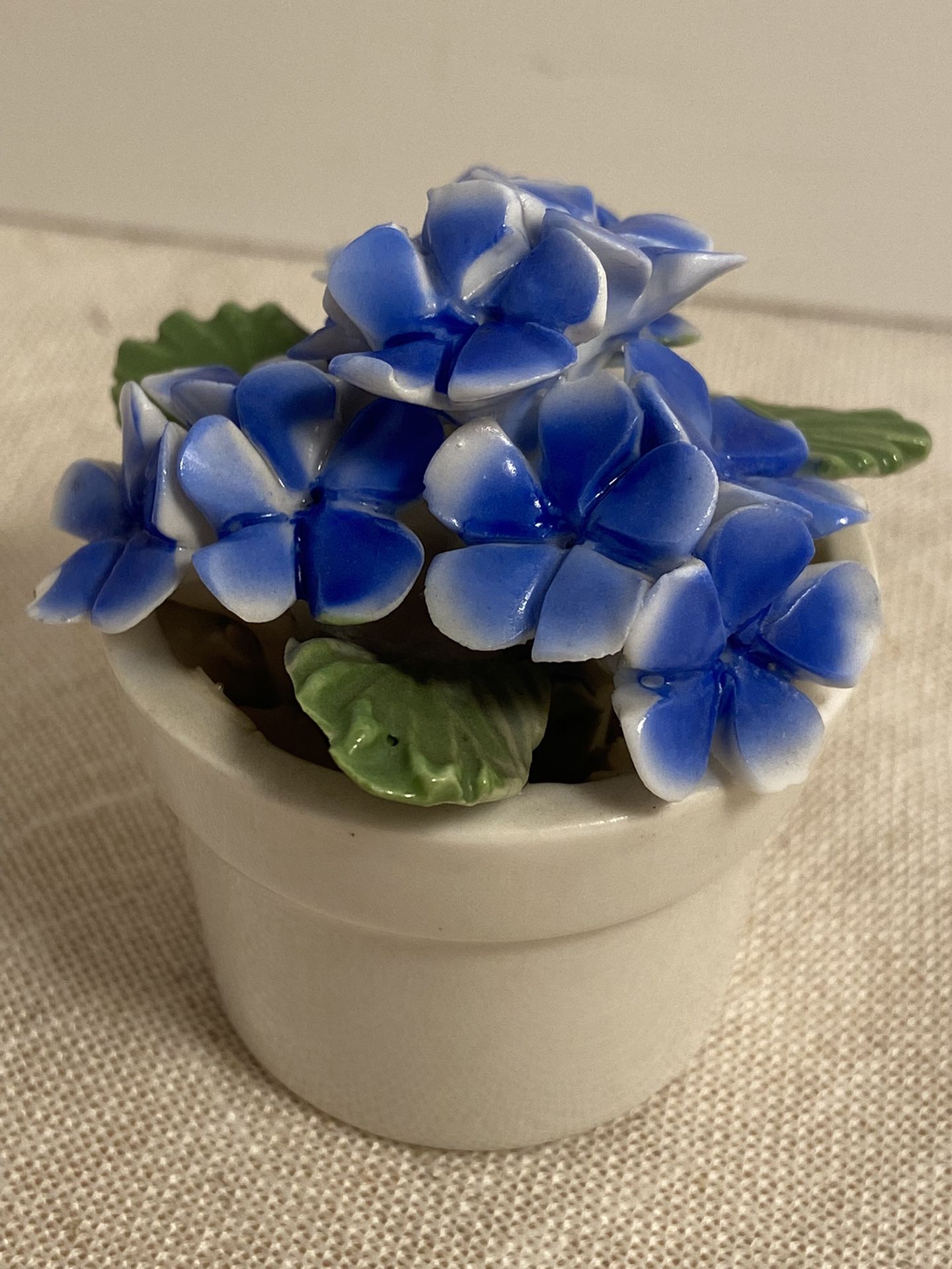 Vintage Radnor mini flower plant pot figurine bone china Staffordshire England