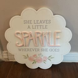 Wall Decor pink for girl wooden