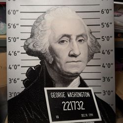 George Washington Mugshot Canvas Print