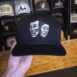 Behind The Smile- Black Suede Snapback Hat