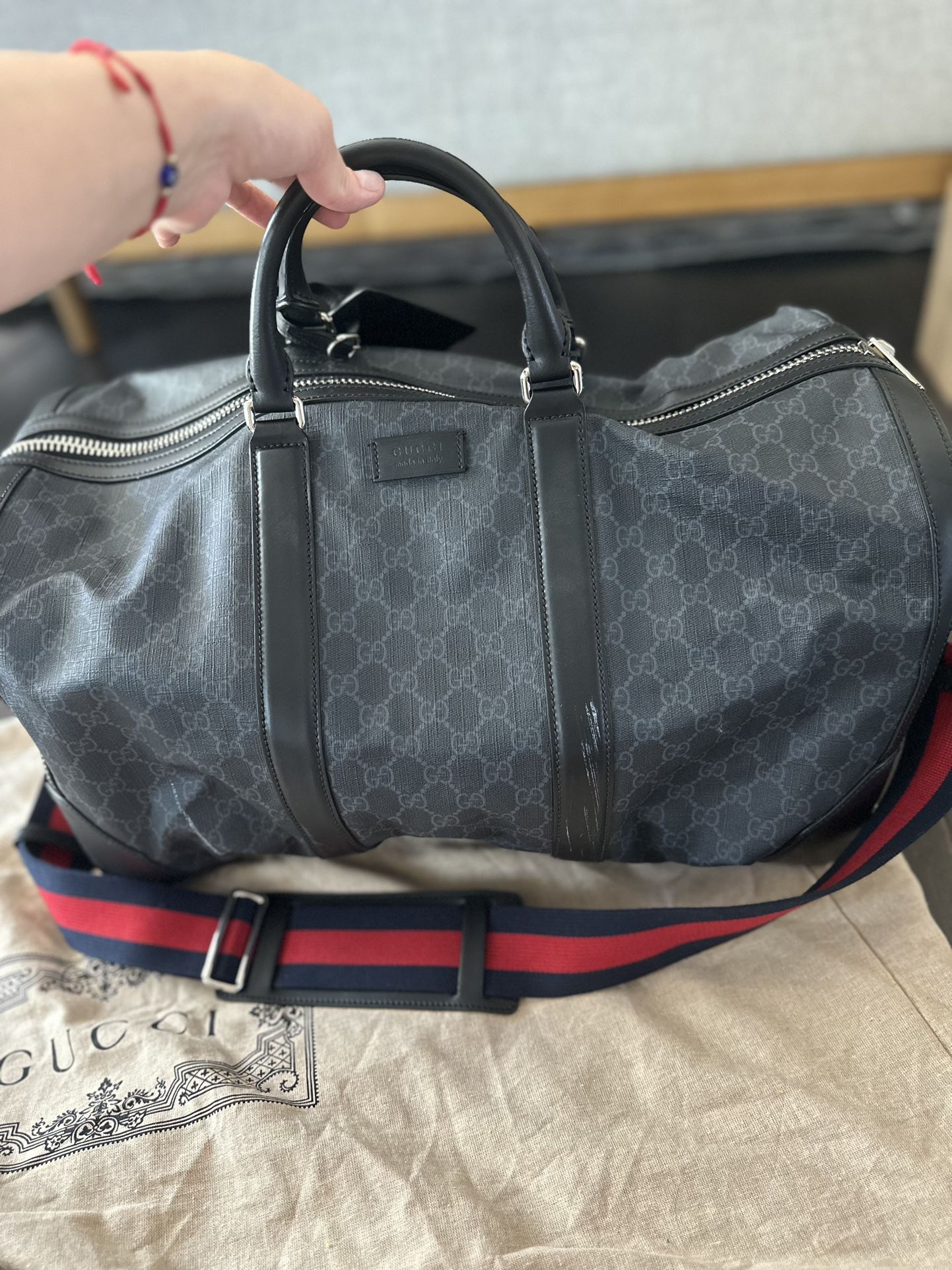 Gucci Black Carry On Duffle