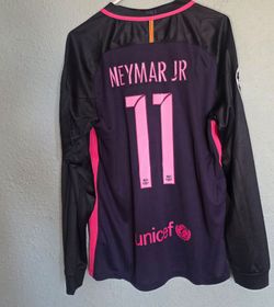 FC Barcelona Neymar Jr #11 Away Long Sleeve Jersey
