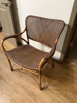 Woven Rattan Accent Chair – Boho / Coastal Style