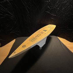 1938 Keystone Toy Co. Pond Boat/Sloop, antique Toy wooden sailboat, nautical decor