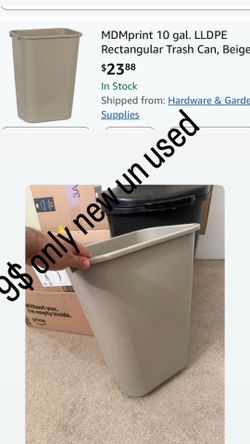 Wastebasket/Trash Can, 10.25-Gallon/41-Quart, Beige, Plastic, Garbage Can for Home/Office, Fits Under Desk/Sink/Cabinet  New / un used   Every one has