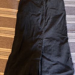 Black suede long skirt fits medium and large