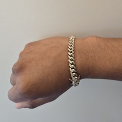 14k SOLID GOLD DIAMOND VVS BRACKET 33.4 GRAMS