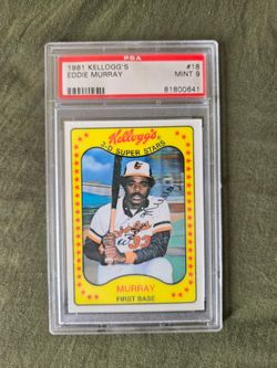 EDDIE MURRAY 1981 Kellogg's #18 PSA Graded Card MINT 9 MLB Baltimore Orioles