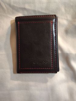 Guess Men's Leather Trifold Wallet
