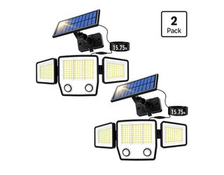Split Solar Lights Outdoor Waterproof with Dual Motion Sensors - 15.7ft Cable 3000LM Solar Security Light for Garden Patio Pathway Fence, IP65 Waterpr