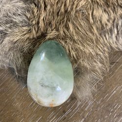 Green fluorite egg Crystal stone