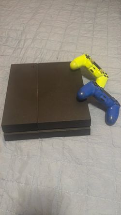 PlayStation 4 with controllers