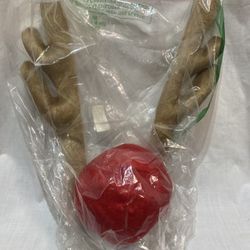 New RUDOLPH the RED NOSE REINDEER CAR COSTUME,  Pair Of Antlers and Red Nose