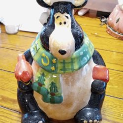Christmas Bear Cookie Jar.