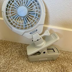 Gray Table Top Clip / Clamp On Fan (gray color)