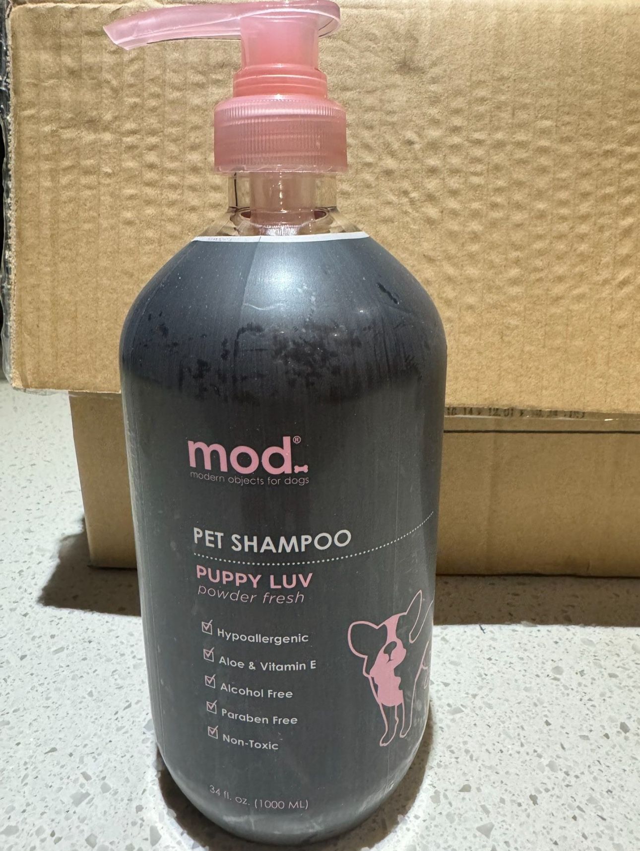 New Unopened Mod Hypoallergenic Dog Pet Shampoo PUPPY LUV Powder fresh 34oz