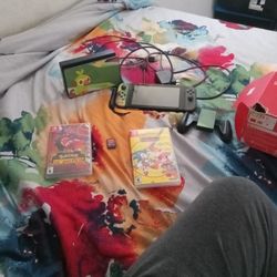 Nintendo Switch  With 3 Games