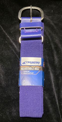 Purple Champro Sports  adjustable baseball/softball belt in purple, designed to fit waist sizes from 28" to 52"