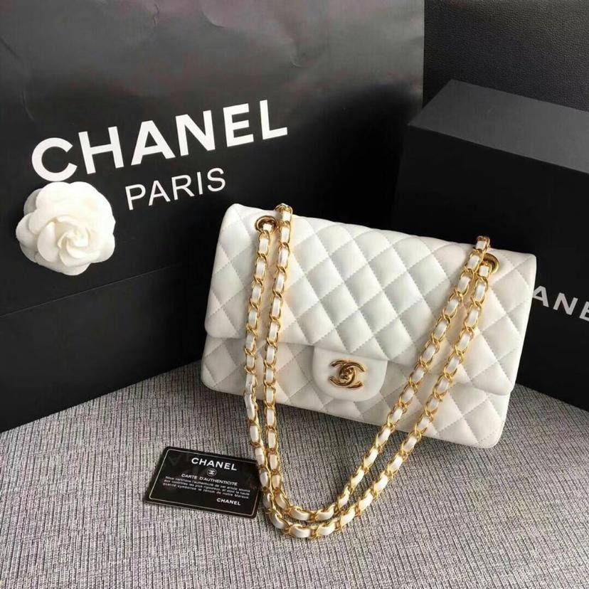 White Chanel Flap Bag