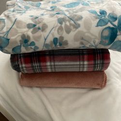Fleece Blankets All 3 For $20