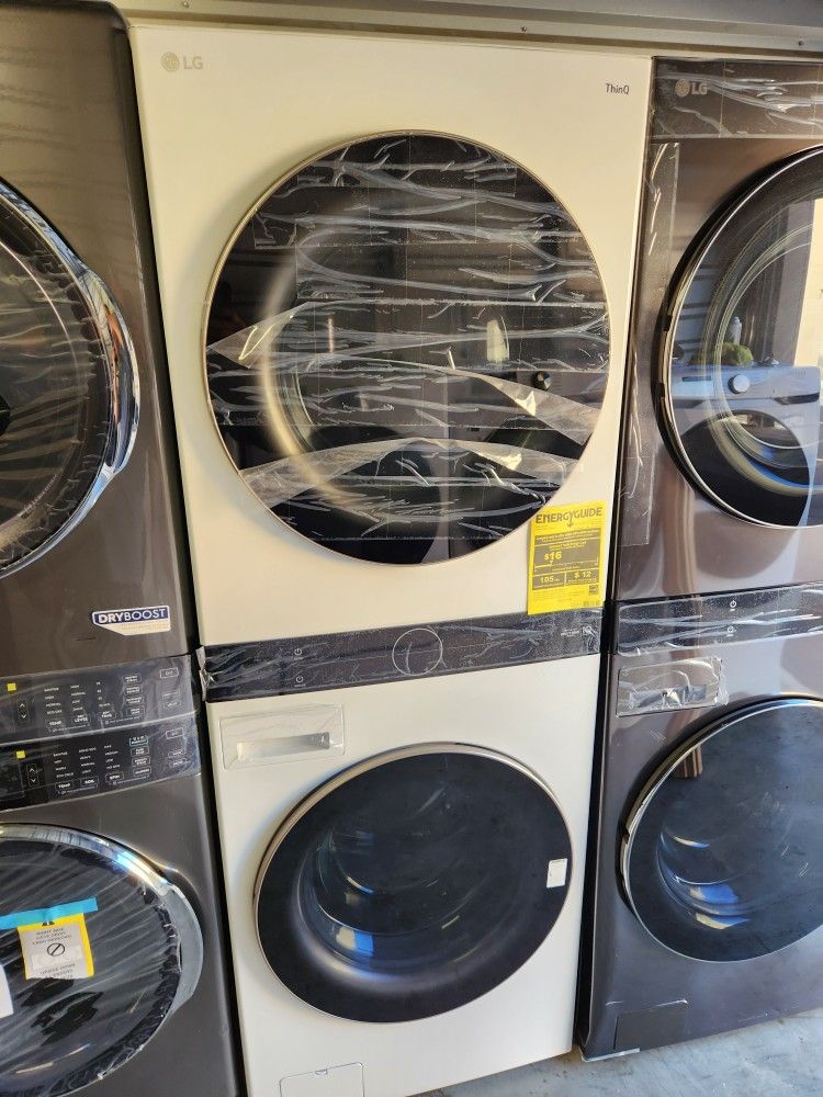 LG ThinQ Stackable Washer And Gas Dryer