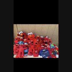 Lot Of Elmo Sesame Street Plushy Collection Some Vintage All Sizes Make Offer  
