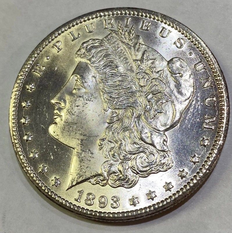 1893 CC Morgan Silver Dollar BU++