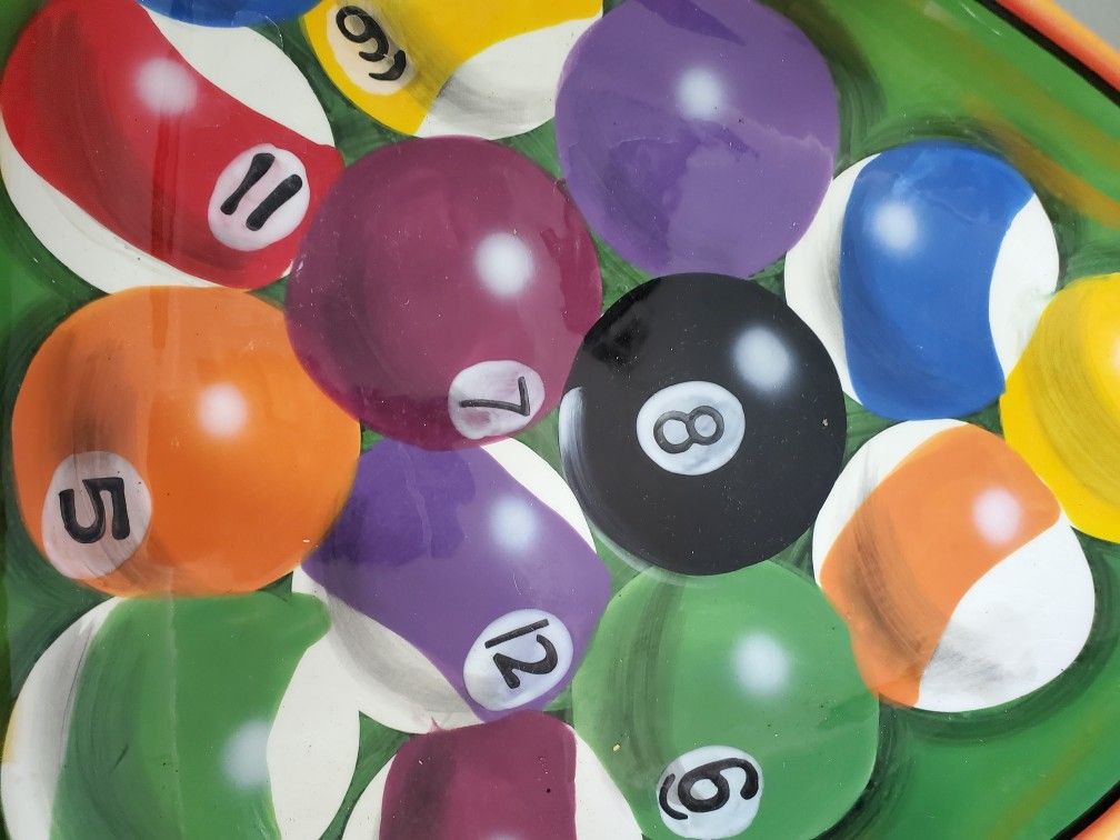 CHRISTMS IN JULY..Billiard Glass Dish