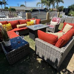 Brand New Patio Outdoor Furniture Set With Fire Pit 