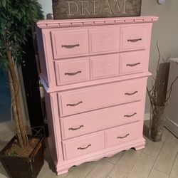 Large Tall Dresser / Chest Solid Wood Barbie Pink New for Sale in Houston,  TX - OfferUp
